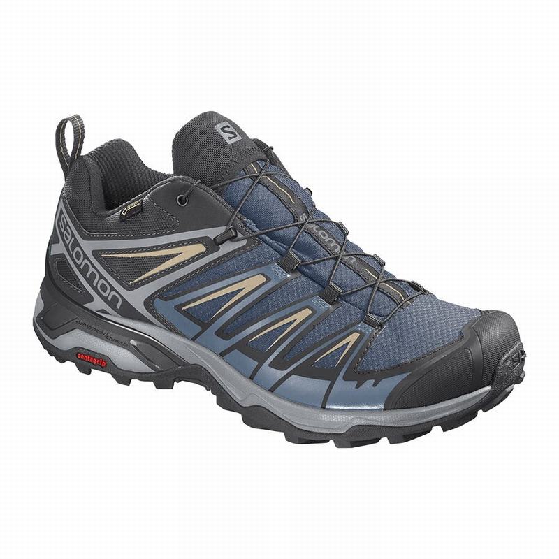 Salomon X ULTRA 3 GORE-TEX Zapatillas Trekking Hombre - Azul Marino / Azules - Colombia (50967-CZFD)